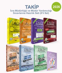 Takip İcra Müdürlüğü ve Müdür Yardımcılığı Sınavlarına Hazırlık Seti (8'li Set) -2026