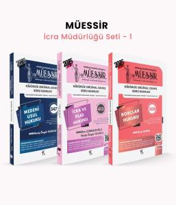 Müessir İcra Müdürlüğü Sınavına Hazırlık Set -1 Müessir İcra Müdürlüğü Sınavına Hazırlık Set -1