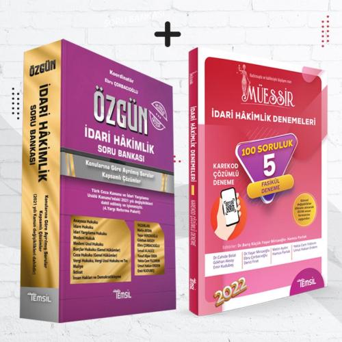 2'li set Özgün İdari Hakimlik Soru Bankası +Müessir İdari Hakimlik Denemeleri (Cevaplı/Karekod)