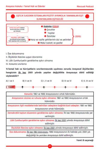 Anayasa Hukuku Çözümlü Soru Bankası