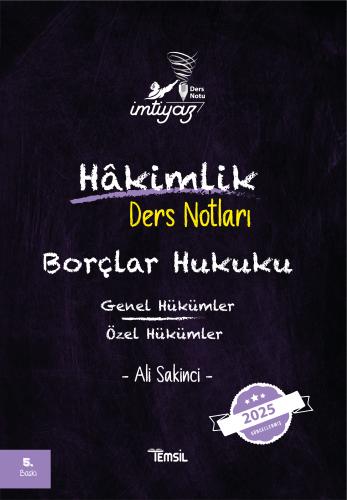 İMTİYAZ Borçlar Hukuku (Genel Hükümler-Özel Hükümler) Ders Notları