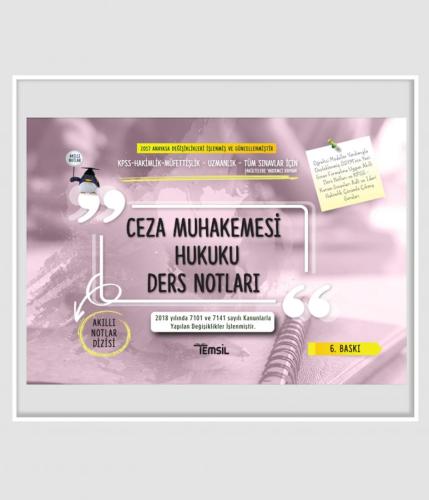 Ceza Muhakemesi Hukuku Ders Notları