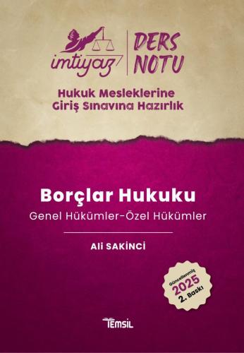 HMGS Borçlar Hukuku Genel Hükümler - Özel Hükümler