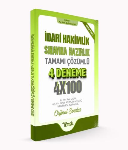 İdari Hâkimlik Sınavına Hazırlık Tamamı Çözümlü 4 Deneme