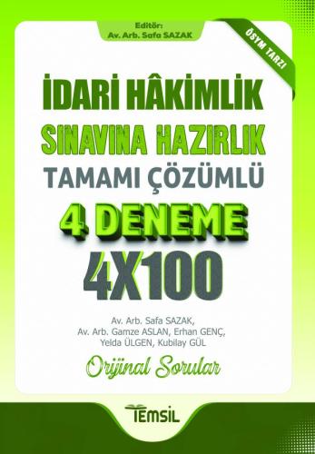 İdari Hâkimlik Sınavına Hazırlık Tamamı Çözümlü 4 Deneme