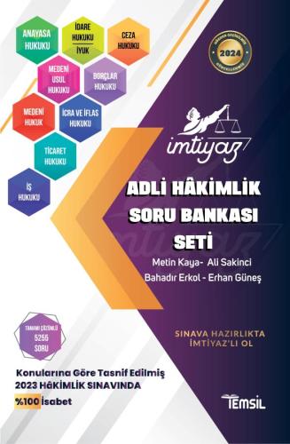 İmtiyaz Adli Hâkimlik Hukuk Soru Bankası 9'LU Set