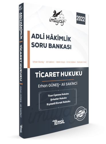 İMTİYAZ Adli Hâkimlik Soru Bankası Ticaret Hukuku