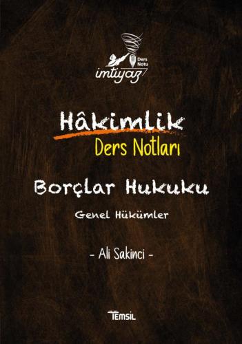 İmtiyaz Borçlar Hukuku Genel Hükümler Ders Notları