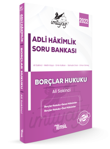 İMTİYAZ HÂKİMLİK SORU BANKASI BORÇLAR HUKUKU