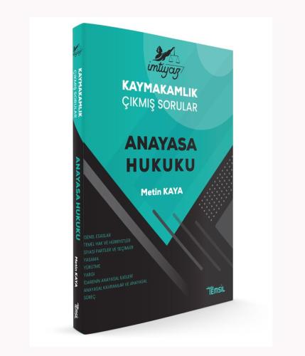 İMTİYAZ Kaymakamlık Çıkmış Sorular Anayasa Hukuku