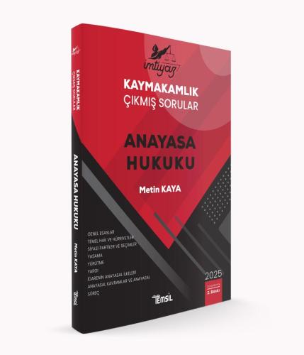 İMTİYAZ Kaymakamlık Çıkmış Sorular Anayasa Hukuku