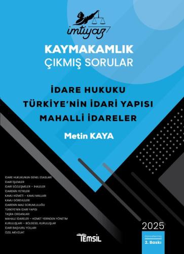 İMTİYAZ Kaymakamlık Çıkmış Sorular İdare Hukuku - Türkiye'nin İdari Ya