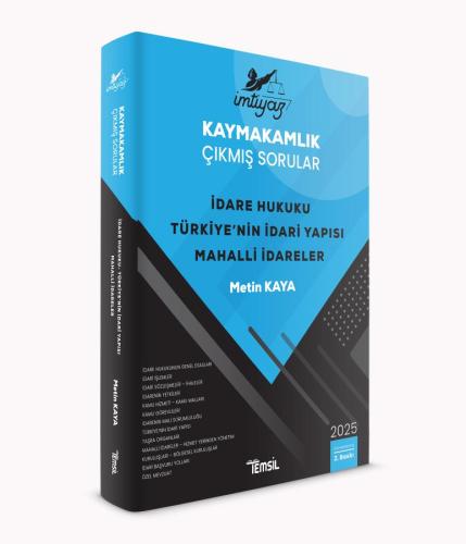 İMTİYAZ Kaymakamlık Çıkmış Sorular İdare Hukuku - Türkiye'nin İdari Yapısı - Mahalli İdareler