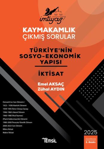 İMTİYAZ Kaymakamlık Çıkmış Sorular Türkiye'nin Sosyo-Ekonomik Yapısı v