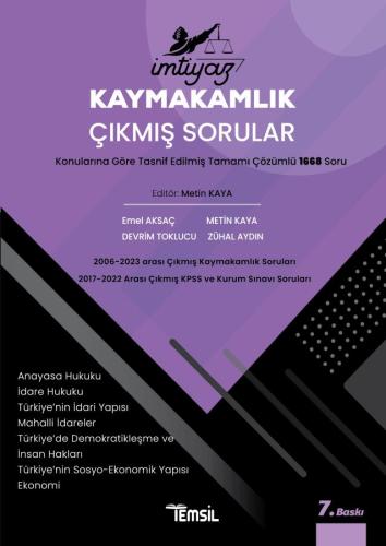 İMTİYAZ Kaymakamlık Çıkmış Sorular