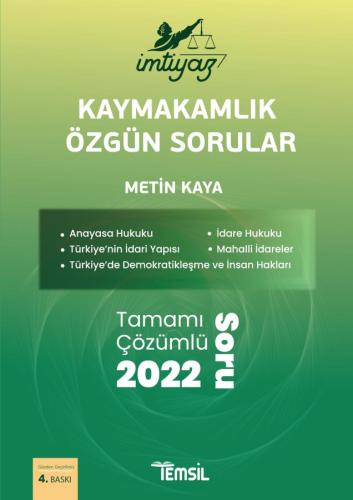 İmtiyaz Kaymakamlık Özgün Sorular 4. Baskı