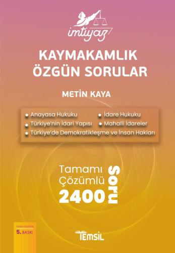 İmtiyaz Kaymakamlık Özgün Sorular