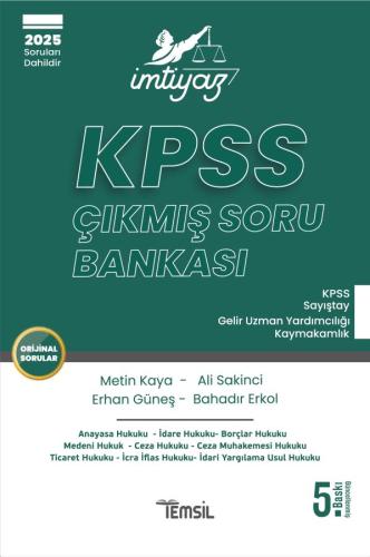 İMTİYAZ KPSS Çıkmış Soru Bankası