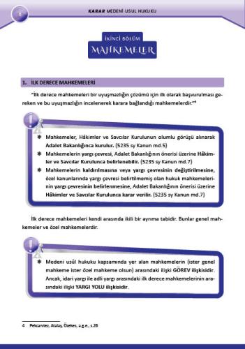 KARAR Medeni Usûl Hukuku Konu Anlatımı Kitabı
