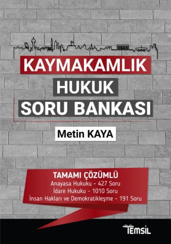 Kaymakamlık Hukuk Soru Bankası