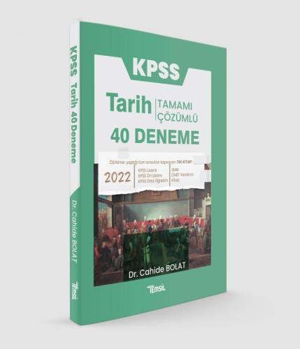 KPSS Tarih Tamamı Çözümlü 40 Deneme