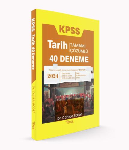 KPSS Tarih Tamamı Çözümlü 40 Deneme
