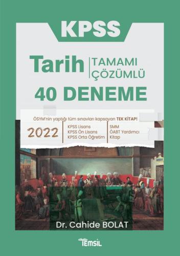 KPSS Tarih Tamamı Çözümlü 40 Deneme