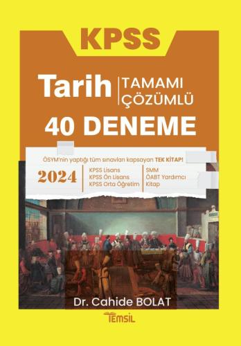 KPSS Tarih Tamamı Çözümlü 40 Deneme