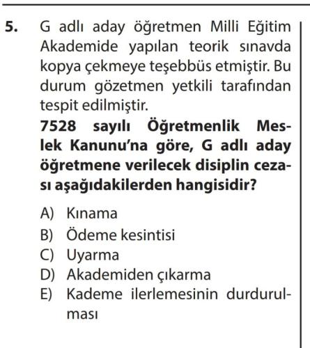 MEB AGS Mevzuat Soru Bankası