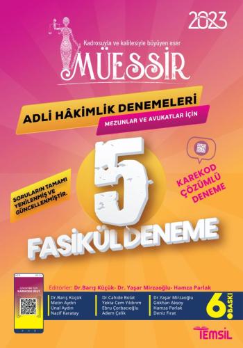 Müessir Adli Hakimlik Denemeleri- CEVAPLI