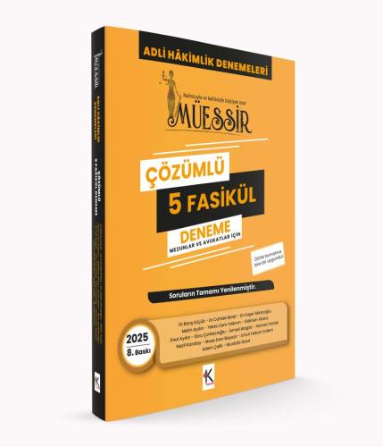 Müessir Adli Hakimlik Denemeleri- ÇÖZÜMLÜ/ 2025