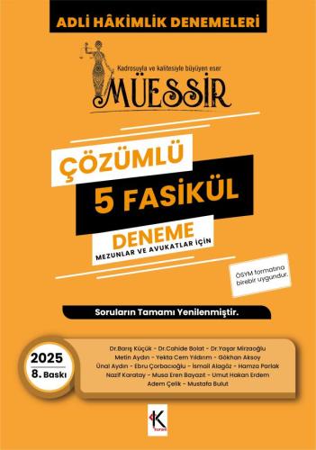 Müessir Adli Hakimlik Denemeleri- ÇÖZÜMLÜ/ 2025