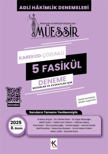 Müessir Adli Hakimlik Denemeleri- KAREKOD- CEVAPLI / 2025