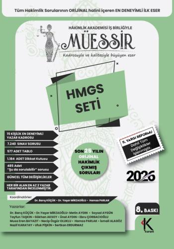 Müessir Adli Hakimlik + HMGS Çıkmış Soru Bankası Seti