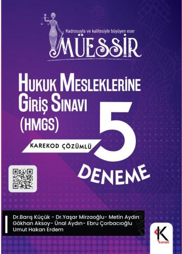 MÜESSİR Hukuk Mesleklerine Giriş Sınavına (HMGS) Hazırlık 5 Deneme- Ka