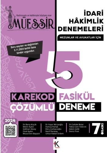 Müessir İdari Hakimlik Denemeleri- CEVAPLI-2024
