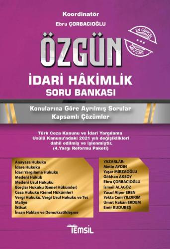 Özgün İdari Hâkimlik Soru Bankası 2021