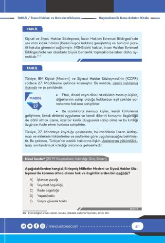 TAHLİL İnsan Hakları ve Demokratikleşme Konu Anlatım Kitabı