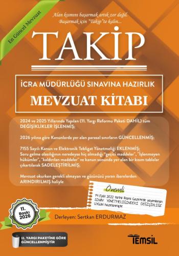 TAKİP İcra Müdürlüğü Sınavlarına Hazırlık Mevzuat Kitabı