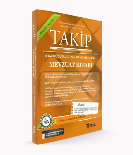 TAKİP İcra Müdürlüğü Sınavlarına Hazırlık Mevzuat Kitabı