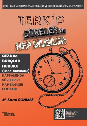 TERKİP Ceza ve Borçlar Hukuku Genel Hükümler Süreler ve Hap Bilgiler E