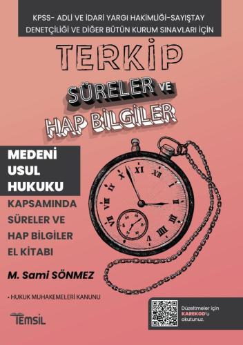 TERKİP Medeni Usul Hukuku Kapsamında Süreler ve El Kitabı